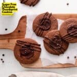 Sugar Free Chocolate Thumbprint Cookies