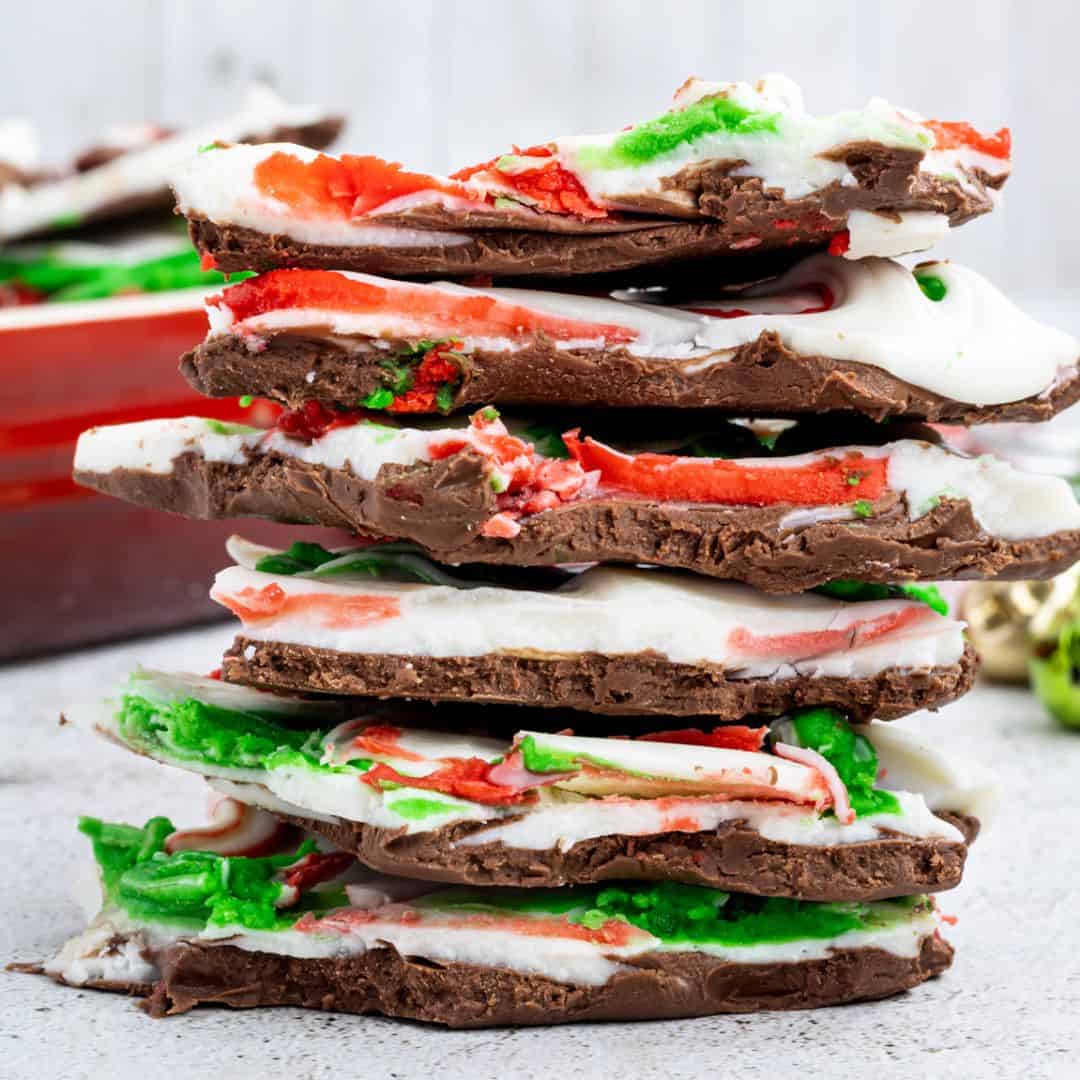 Sugar Free Christmas Bark,  A simple recipe for a delicious no bake peppermint flavored holiday treat or dessert. keto gf