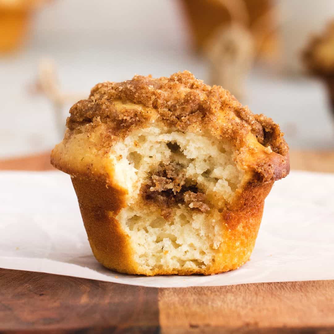 Sugar Free Coffee Cake Muffins, a delicious and simple recipe for individual sized cakes with no added sugar.