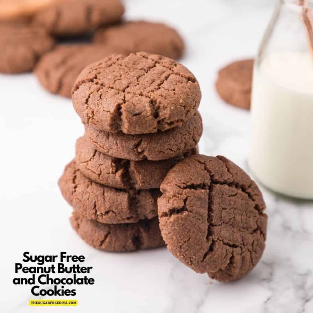 Sugar Free Peanut Butter and Chocolate Cookies - THE SUGAR FREE DIVA