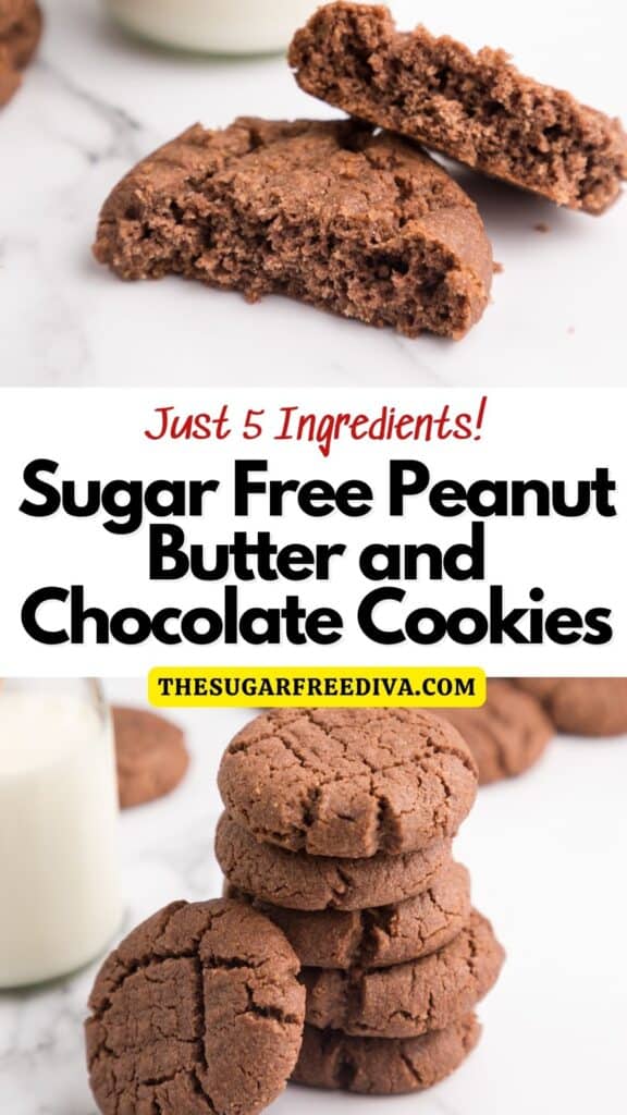 Sugar Free Peanut Butter and Chocolate Cookies THE SUGAR FREE DIVA