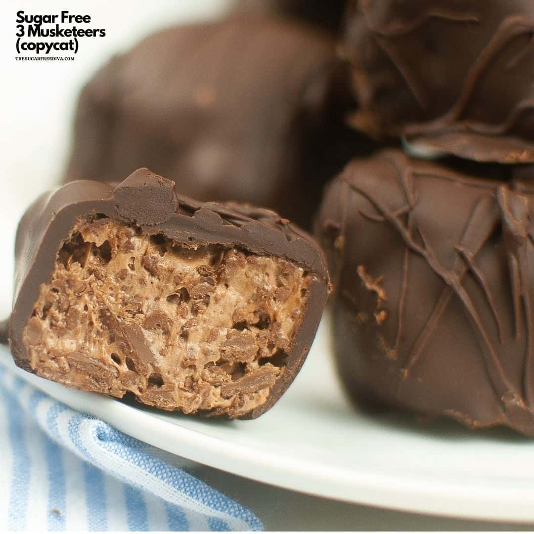 Sugar Free 3 Musketeers (copycat), a simple three ingredient recipe for making delicious candy dessert treat that is low in carbohydrates.