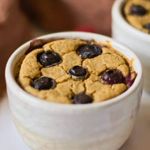 Sugar Free Blueberry Baked Oats