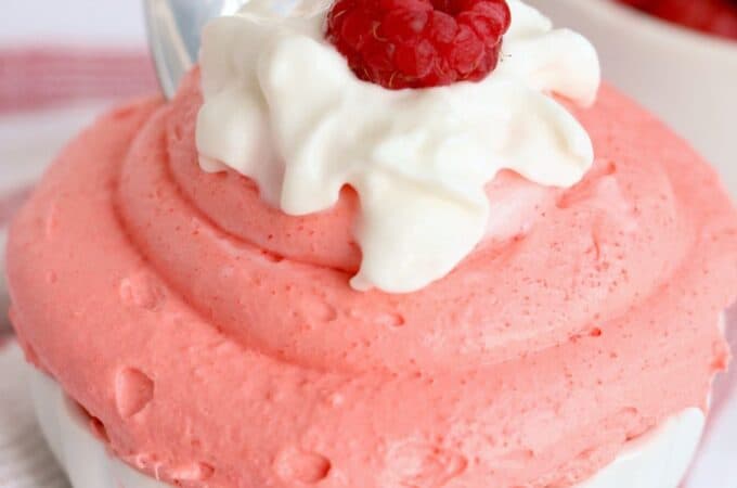 Sugar Free Keto Raspberry Fluff Dessert
