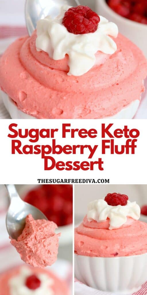 Sugar Free Keto Raspberry Fluff Dessert THE SUGAR FREE DIVA