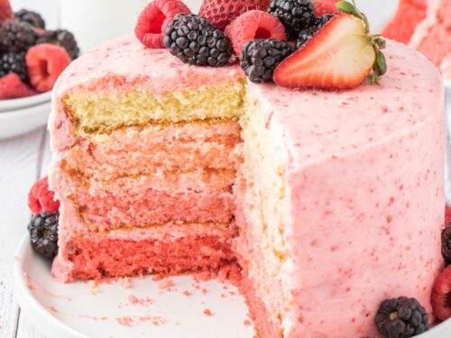 Sugar Free Ombre Layered Cake
