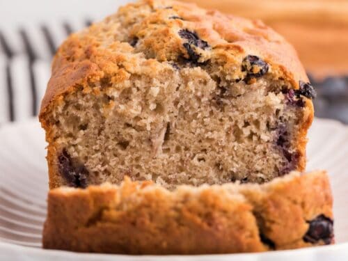 Sugar Free Blueberry Banana Bread