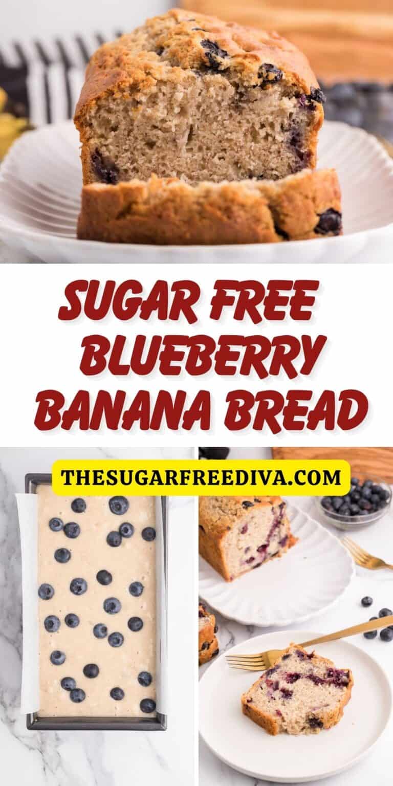 Sugar Free Blueberry Banana Bread - THE SUGAR FREE DIVA
