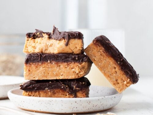 Sugar Free No Bake Chocolate Peanut Butter Oatmeal Bars