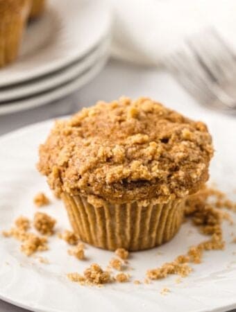 Sugar Free Cinnamon Apple Streusel Muffins