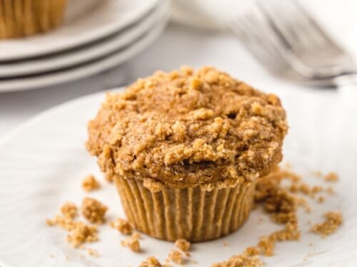 Sugar Free Cinnamon Apple Streusel Muffins