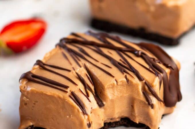 No Bake Sugar Free Chocolate Cheesecake Bars