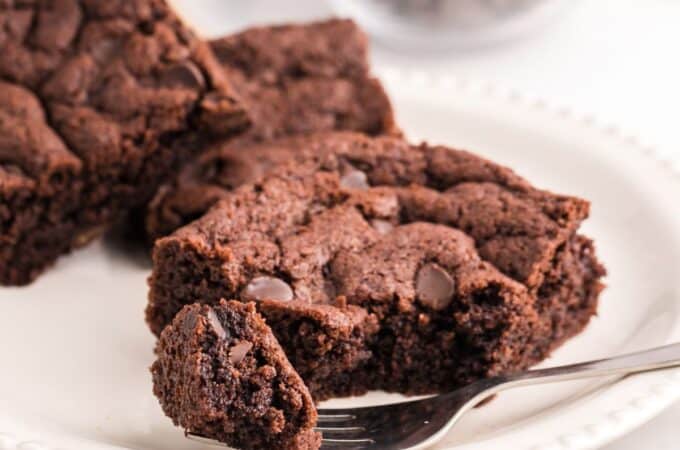 Sugar Free Cake Mix Brownies - 4 Ingredients