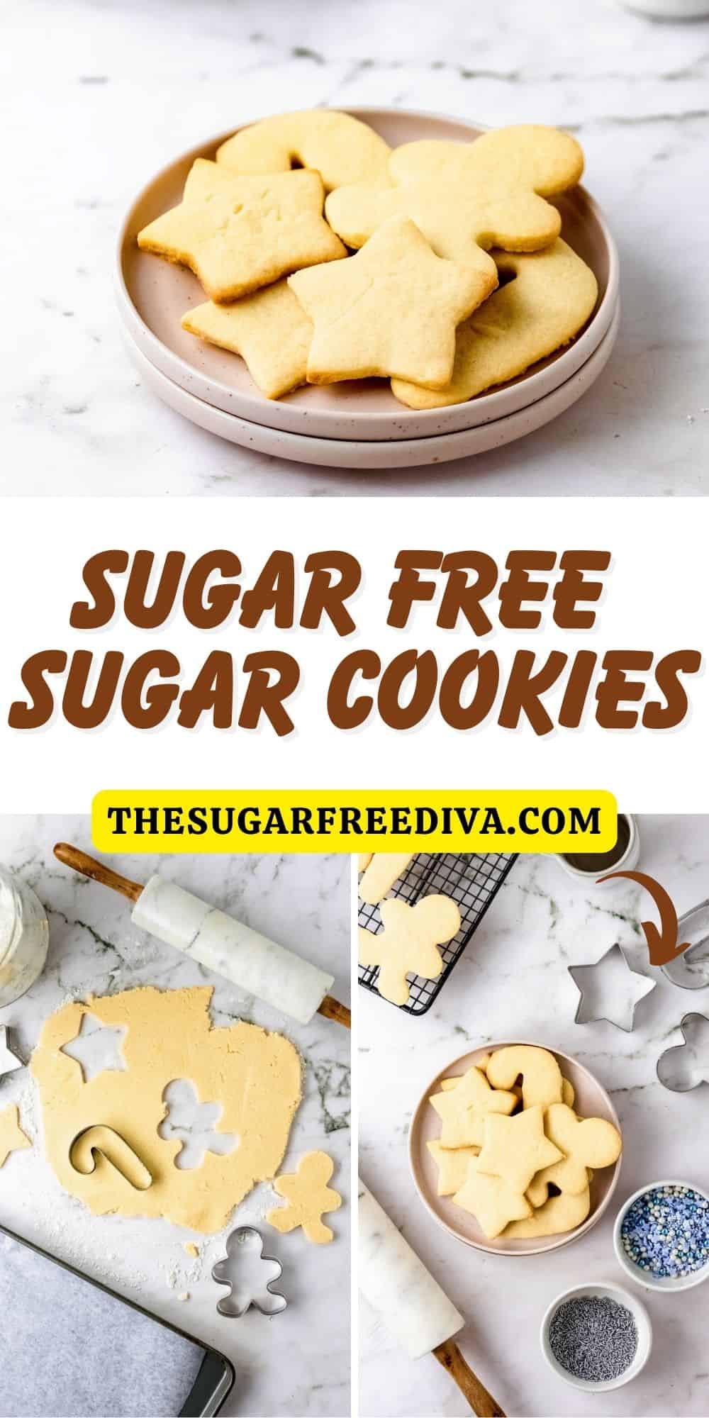Sugar Free Sugar Cookies, a simple recipe based on a classic buttery dessert or snack idea. Made with no added sugar. Keto option.