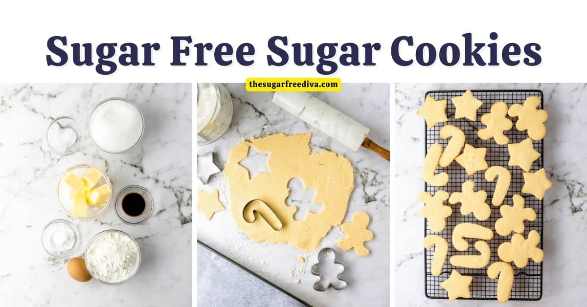 Sugar Free Sugar Cookies, a simple recipe based on a classic buttery dessert or snack idea. Made with no added sugar. Keto option.