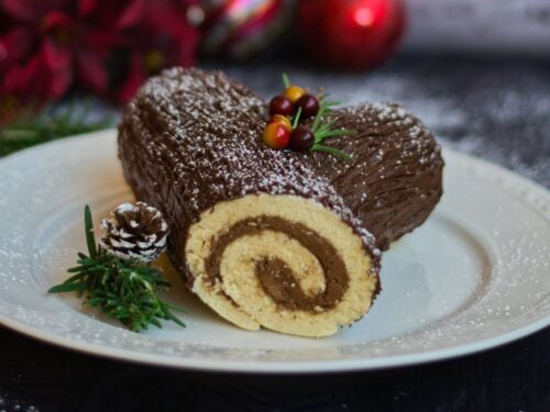 Sugar Free Yule Log Cake (Bûche De Noël)