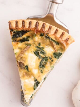 Low Carb Spinach and Mushroom Quiche