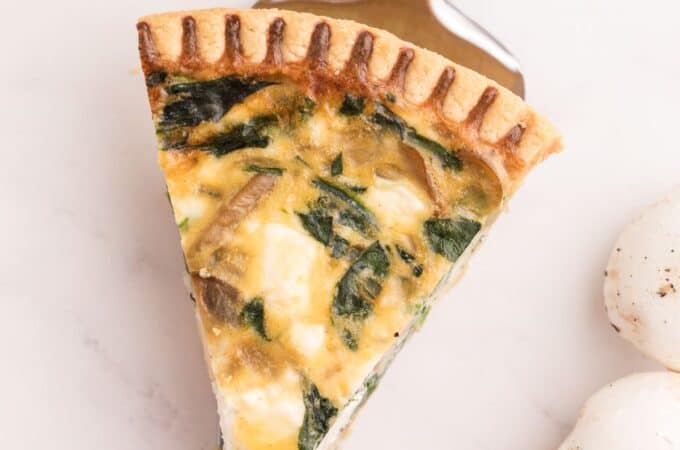 Low Carb Spinach and Mushroom Quiche