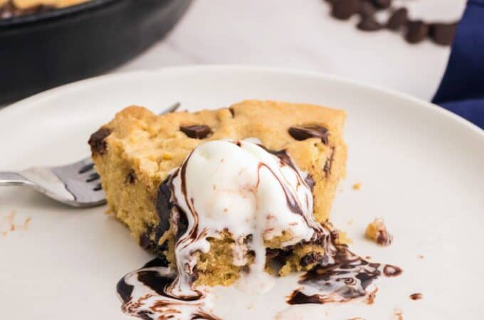 Sugar Free Chocolate Chip Skillet Cookie
