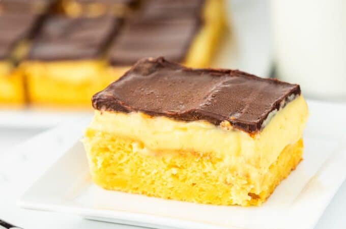 Sugar Free Boston Cream Poke Cake