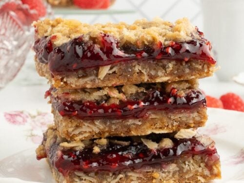Raspberry Oatmeal Bars- No Added Sugar