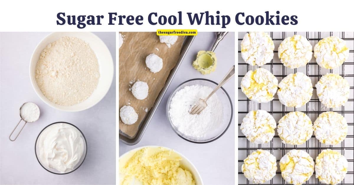Sugar Free Cool Whip Cookies, a simple and delicious three ingredient dessert recipe that can be made in about 20 minutes.