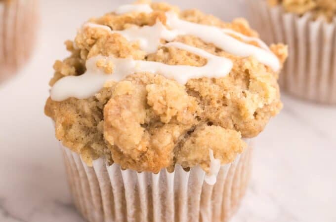 Sugar Free Cinnamon Muffins (with Glaze)