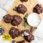 Sugar Free Chocolate Blueberry Yogurt Clusters