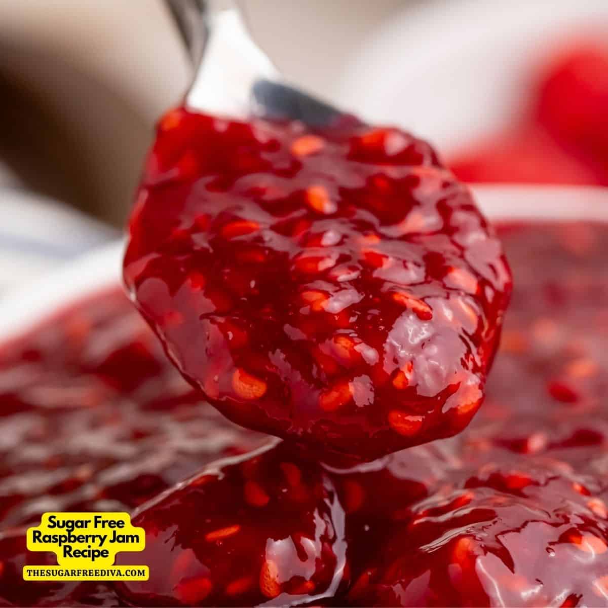 How to Make Sugar Free Raspberry Jam, delicious and simple recipes for making jam using fresh fruit and no added sugar.