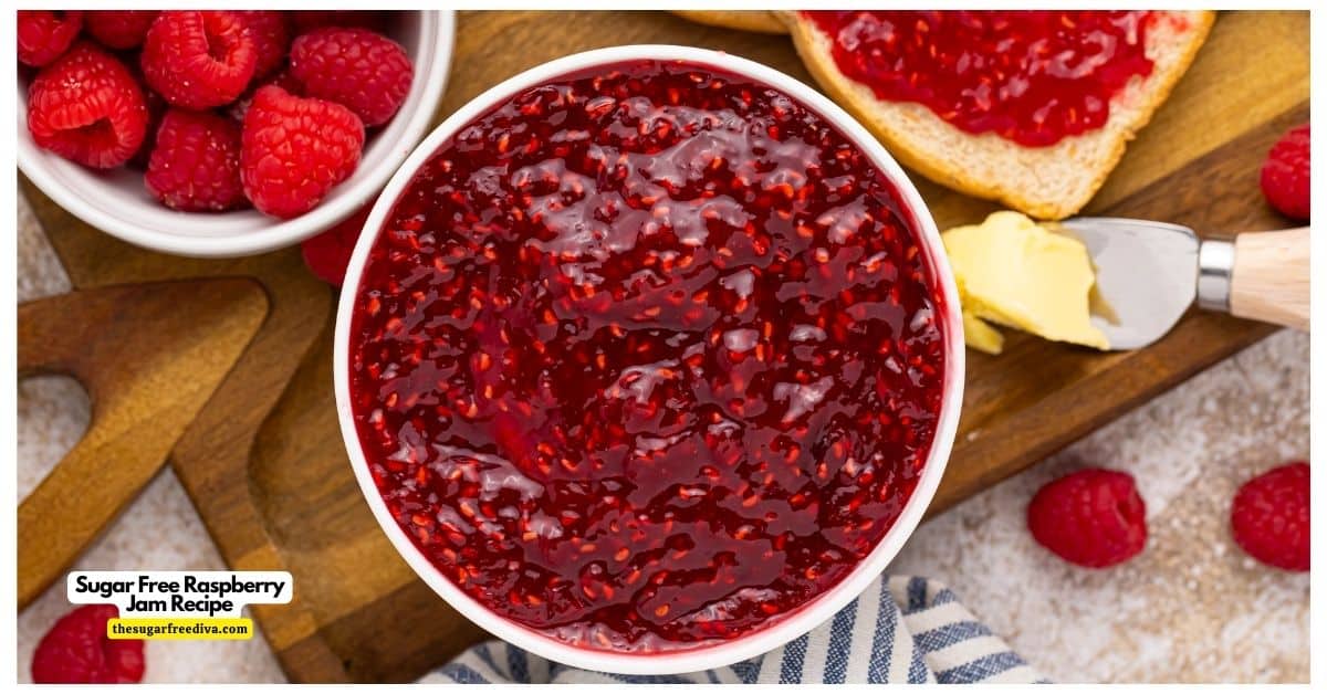 How to Make Sugar Free Raspberry Jam, delicious and simple recipes for making jam using fresh fruit and no added sugar.