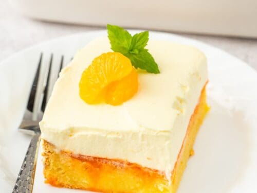 Sugar Free Orange Creamsicle Poke Cake