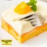 Sugar Free Orange Creamsicle Poke Cake