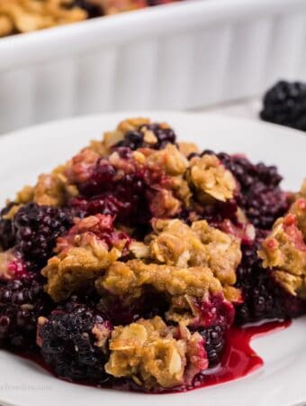 No Added Sugar Blackberry Crumble