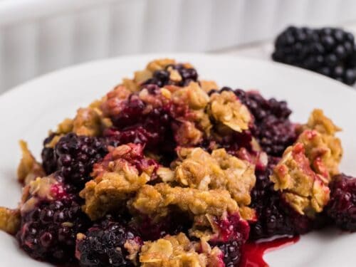 No Added Sugar Blackberry Crumble