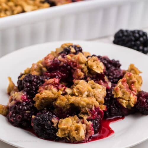 No Added Sugar Blackberry Crumble