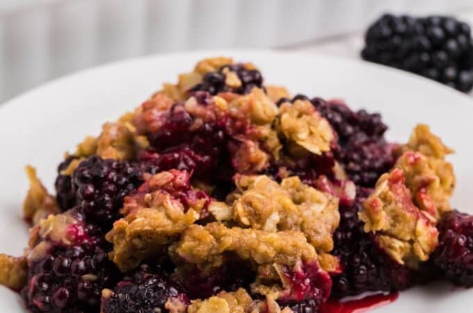 No Added Sugar Blackberry Crumble