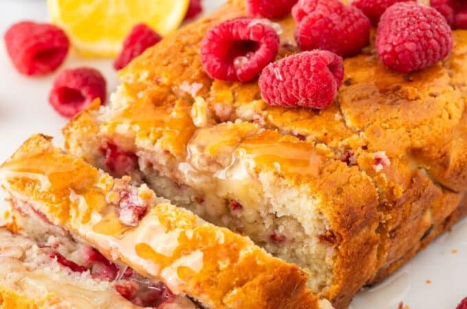 No Added Sugar Lemon and Raspberry Loaf