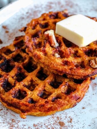 Sugar Free Pumpkin Pecan Chaffles