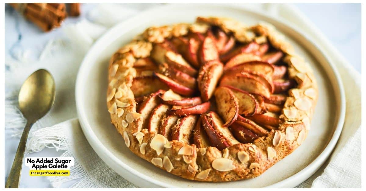 No Added Sugar Apple Galette, a delicious and simple dessert recipe made with fresh apples with cinnamon baked on a whole wheat crust. No Added Sugar Apple Galette, a delicious and simple dessert recipe made with fresh apples with cinnamon baked on a whole wheat crust.