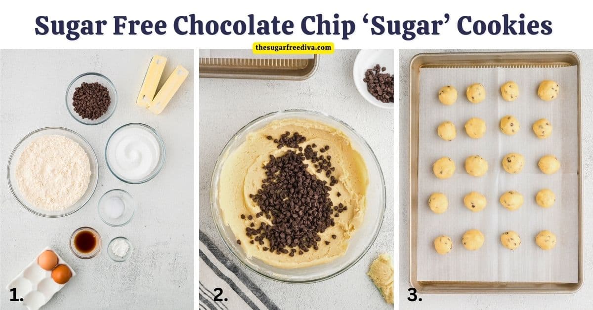 Sugar Free Chocolate Chip ‘Sugar’ Cookies - THE SUGAR FREE DIVA