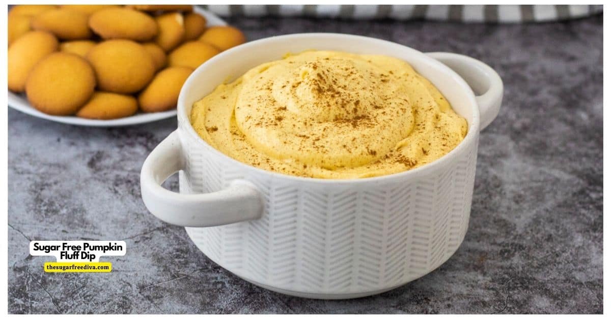 Sugar Free Pumpkin Fluff Dip, a simple six ingredient dessert or snack recipe made with whipped topping and no added sugar. Sugar Free Pumpkin Fluff Dip, a simple six ingredient dessert or snack recipe made with whipped topping and no added sugar.