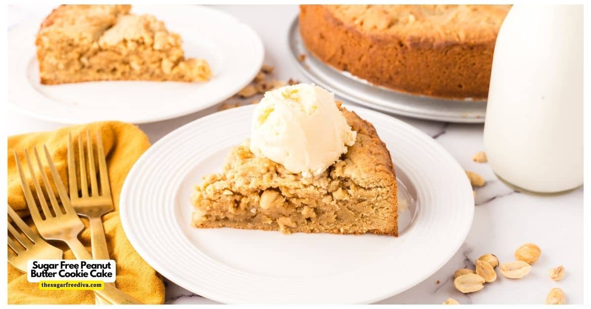 Sugar Free Peanut Butter Cookie Cake, a simple and delicious dessert recipe made from scratch with peanuts and no added sugar. Sugar Free Peanut Butter Cookie Cake, a simple and delicious dessert recipe made from scratch with peanuts and no added sugar.