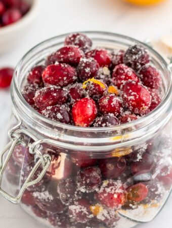 No Added Sugar Sugared Cranberries