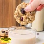 No Added Sugar Cranberry Oatmeal Cookies
