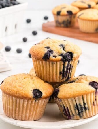 No Added Sugar Blueberry Buttermilk Muffins