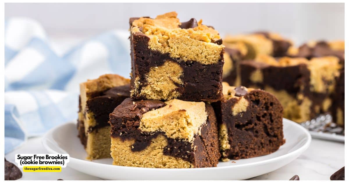 Sugar Free Brookies, a delicious and decadent no added sugar dessert recipe for cookie brownies made from scratch. Sugar Free Brookies, a delicious and decadent no added sugar dessert recipe for cookie brownies made from scratch.