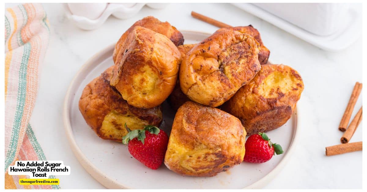 No Added Sugar Hawaiian Rolls French Toast, a quick and delicious skillet breakfast or brunch recipe made in about 20 minutes. No Added Sugar Hawaiian Rolls French Toast, a quick and delicious skillet breakfast or brunch recipe made in about 20 minutes.