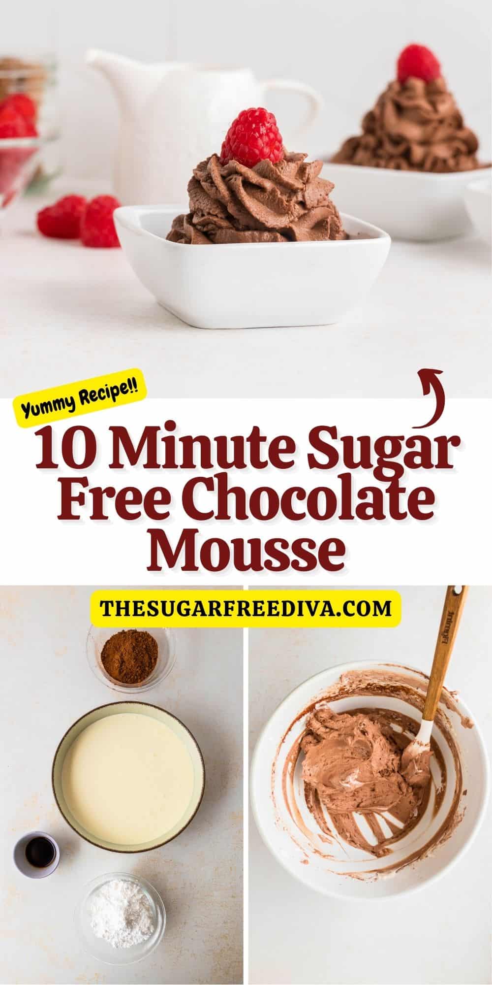 10 minute Sugar Free Chocolate Mousse