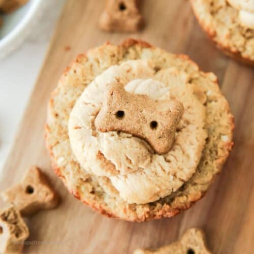 Sugar Free Frosted Pupcakes (people friendly cupcakes)
