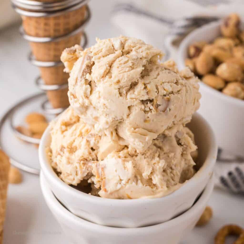 Fructose Free Incecream Sugar Free Peanut Butter Ice Cream- No Churn - THE SUGAR FREE DIVA